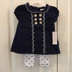 NWT Navy Blue little girls outfit